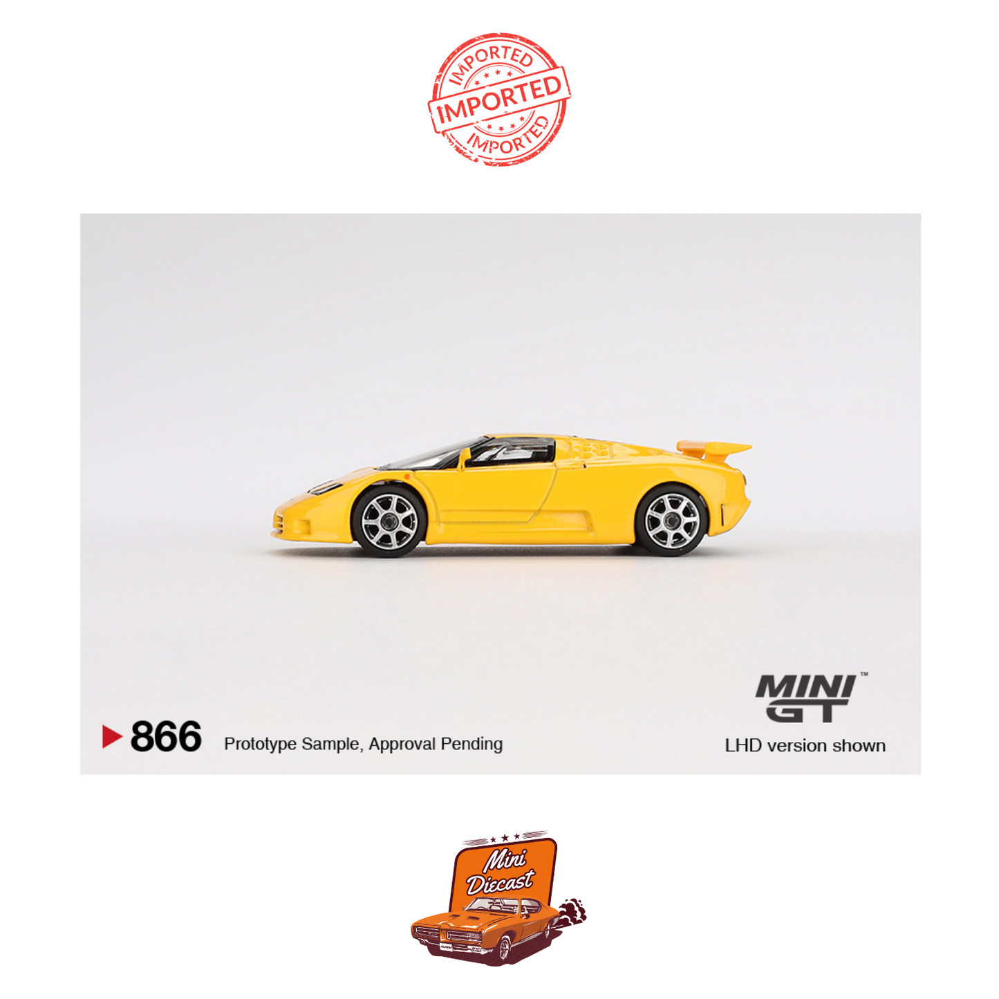 Mini GT #866 Bugatti EB110 Super Sport (Giallo Bugatti)