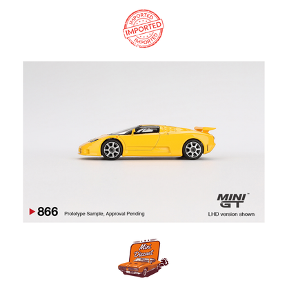 Mini GT #866 Bugatti EB110 Super Sport (Giallo Bugatti)