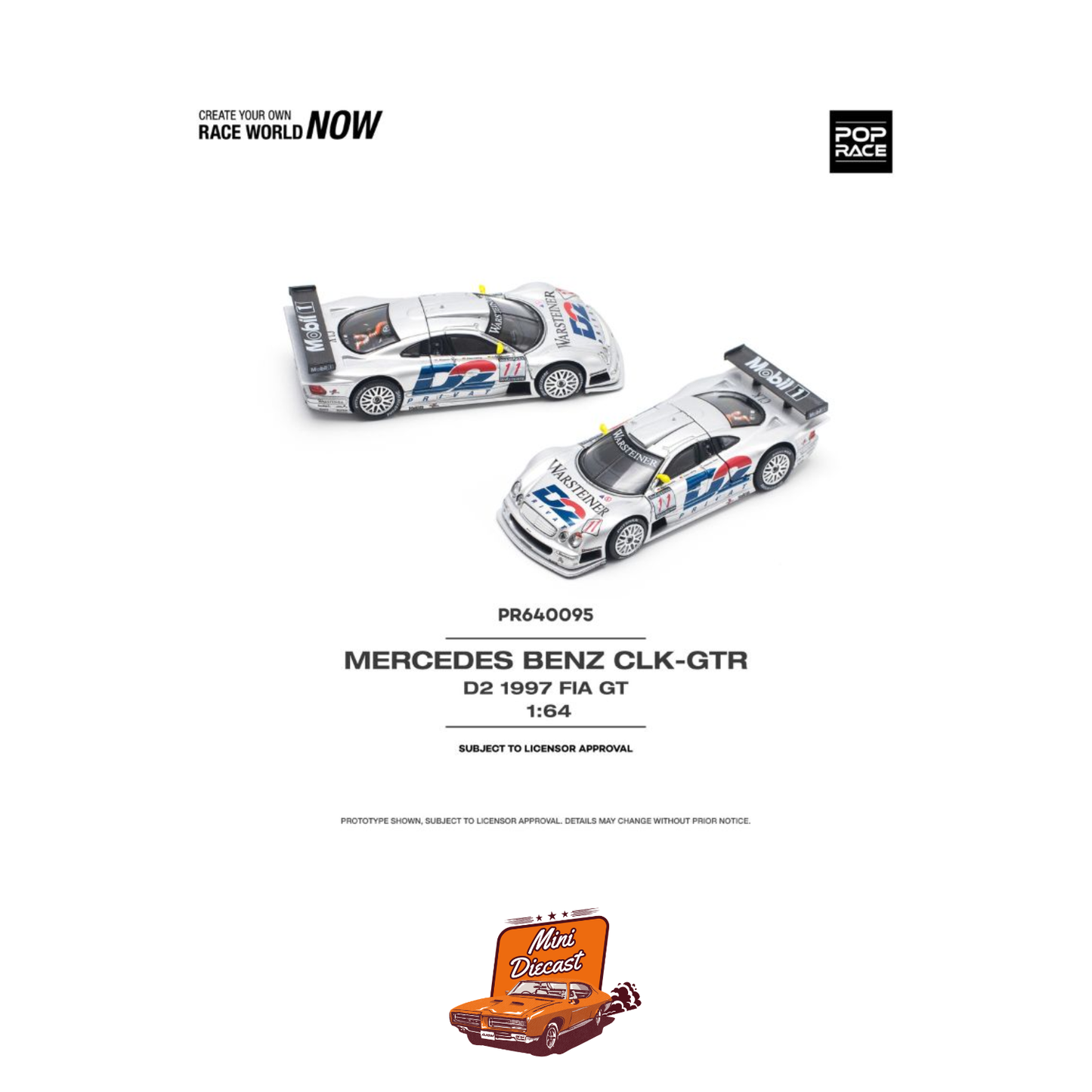 Pop Race Mercedes-Benz CLK-GTR D2 1997 FIA GT (PR64-095)