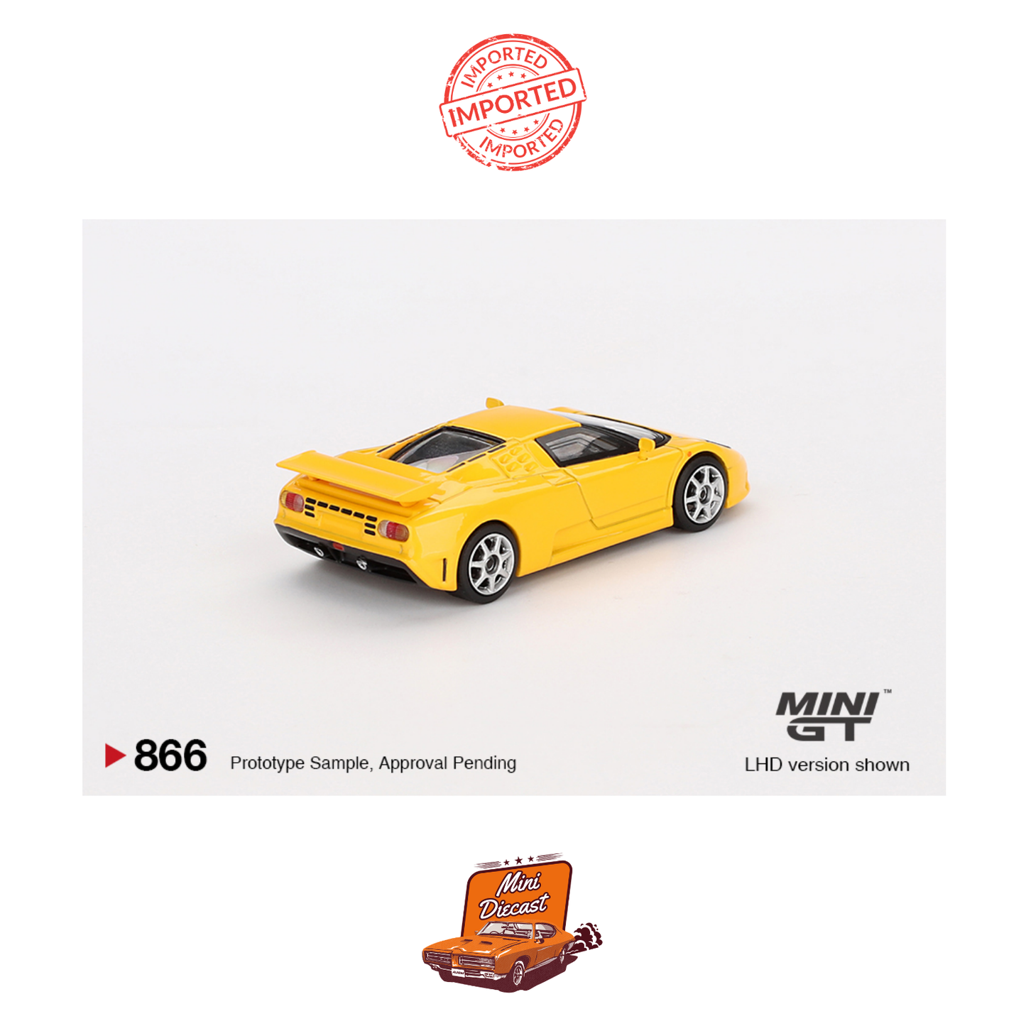 Mini GT #866 Bugatti EB110 Super Sport (Giallo Bugatti)