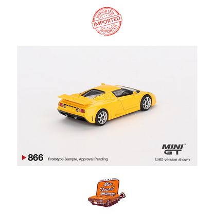 Mini GT #866 Bugatti EB110 Super Sport (Giallo Bugatti)