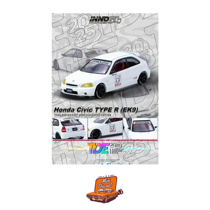 INNO64 Honda Civic Type R (EK9) White Thailand Diecast Expo 2025 Event Edition IN64-EK9-TDE25