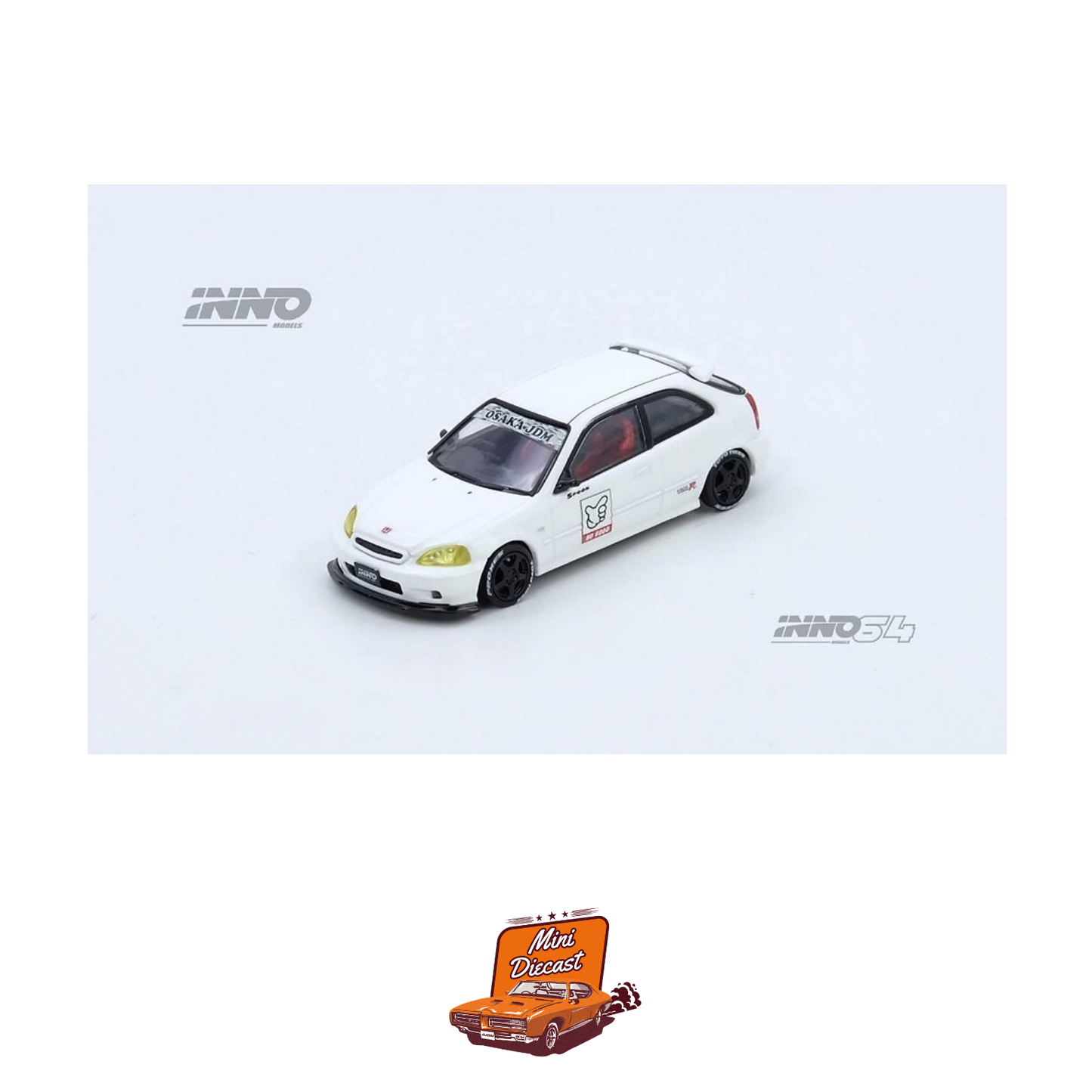 INNO64 Honda Civic Type R (EK9) White Thailand Diecast Expo 2025 Event Edition IN64-EK9-TDE25