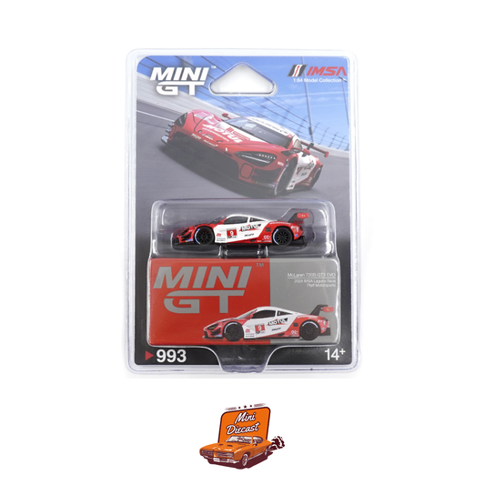 Mini GT #993 McLaren 720S GT3 Evo Pfaff Motorsports 2024 IMSA Laguna (Blister Pack)