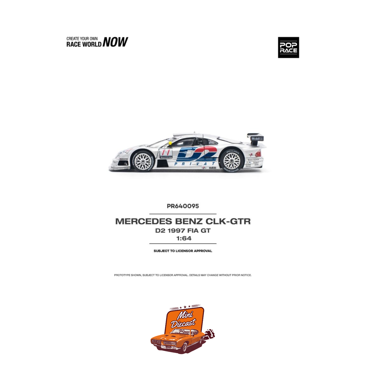 Pop Race Mercedes-Benz CLK-GTR D2 1997 FIA GT (PR64-095)