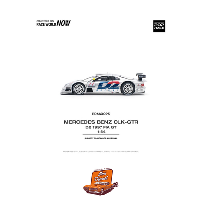 Pop Race Mercedes-Benz CLK-GTR D2 1997 FIA GT (PR64-095)
