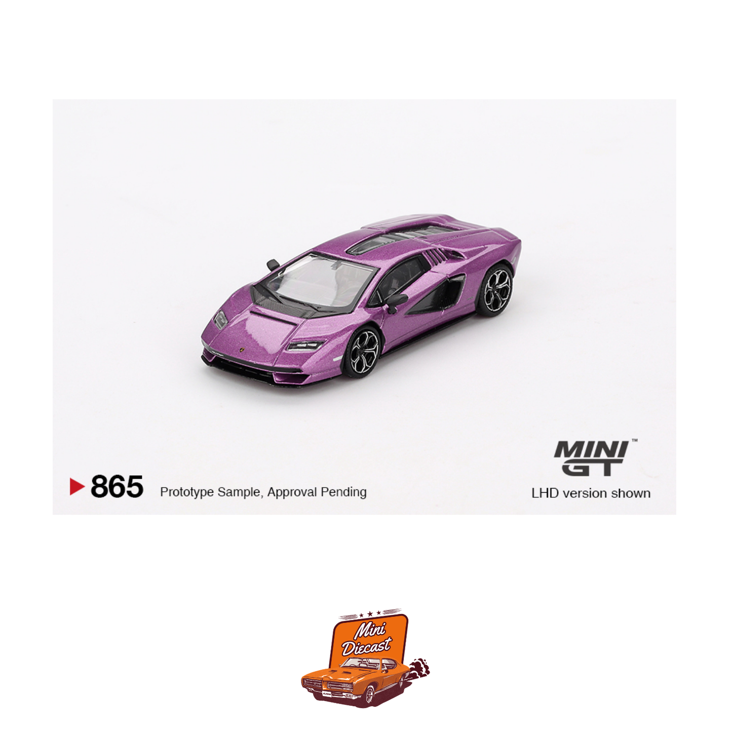 Mini GT #865 Lamborghini Countach LPI 800-4 Viola 30th (Imported)