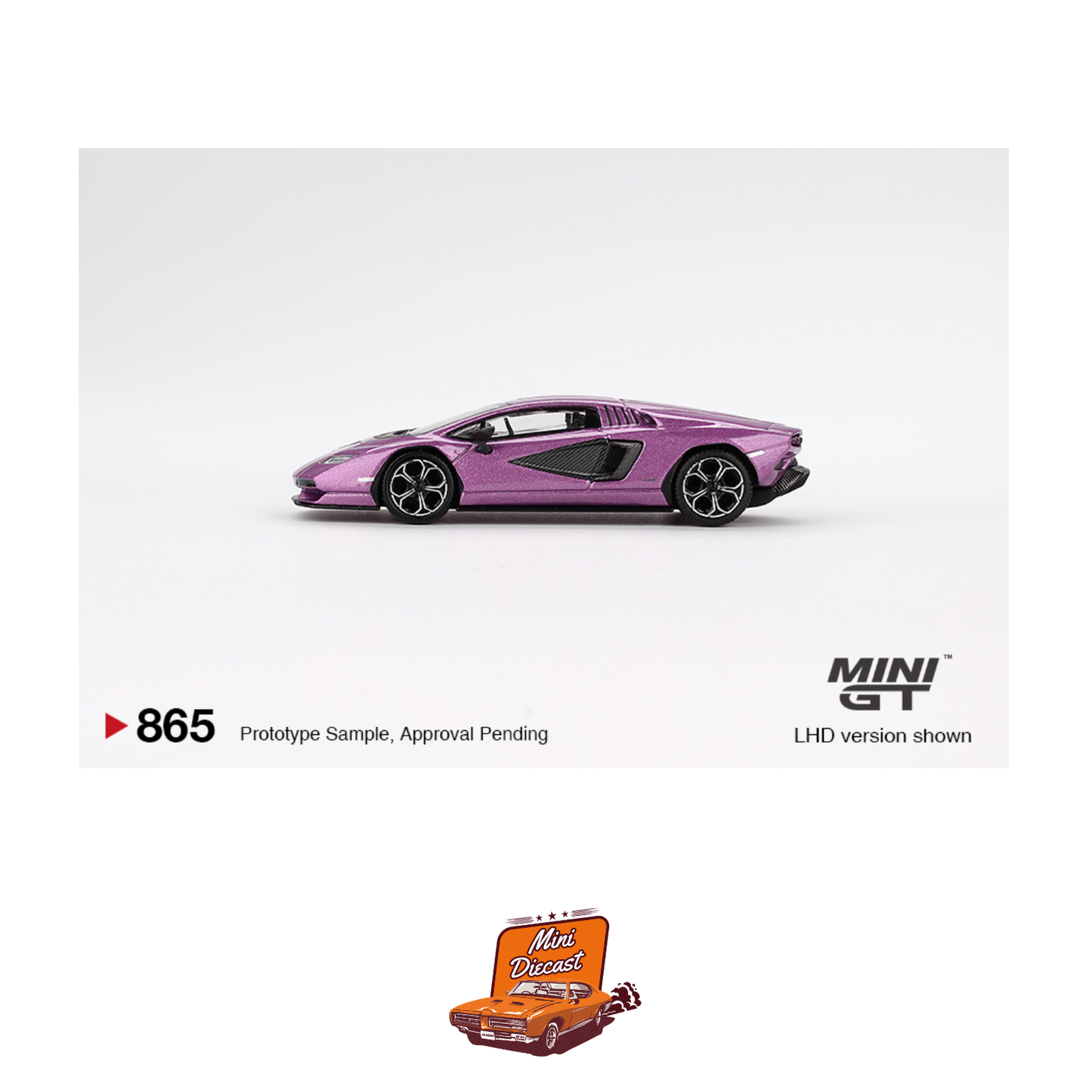 Mini GT #865 Lamborghini Countach LPI 800-4 Viola 30th (Imported)