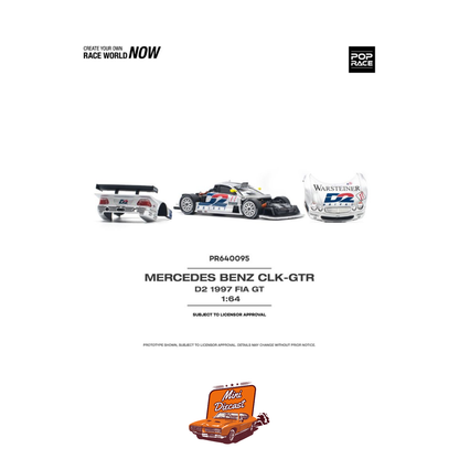 Pop Race Mercedes-Benz CLK-GTR D2 1997 FIA GT (PR64-095)