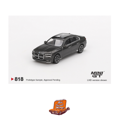 Mini GT #818 BMW i7 xDrive60 Dravit Grey (Blister Pack)