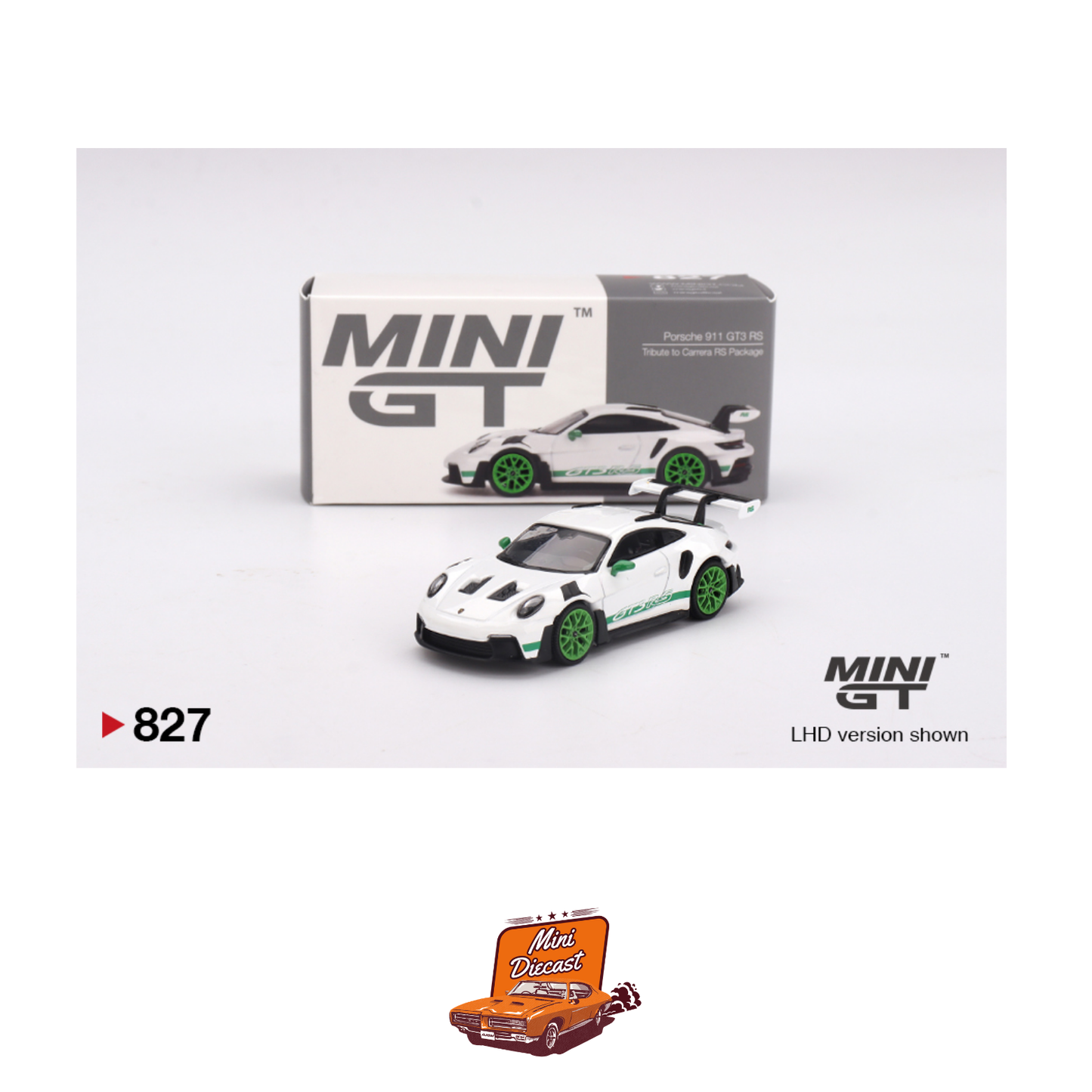 Mini GT #827 Porsche 911 (992) GT3 RS Tribute to Carrera RS Package (Imported)