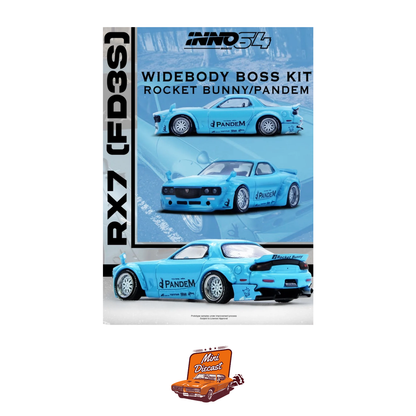 INNO64 Mazda RX-7 (FD3S) PANDEM Rocket Bunny Tiaany Blue IN64-RX7FDP-TIFBLU