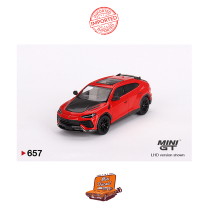 Mini GT #657 Lamborghini Urus Performante (Rosso Mars) (Open Box)