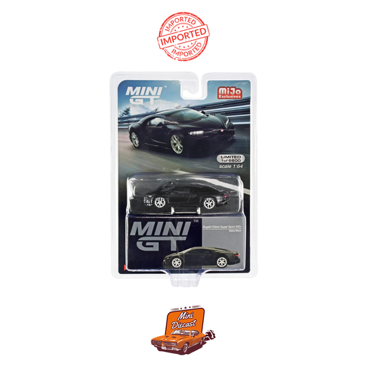 Mini GT #374 Bugatti Chiron Super Sport 300+ Matte Black (Blister Pack) (Imported)