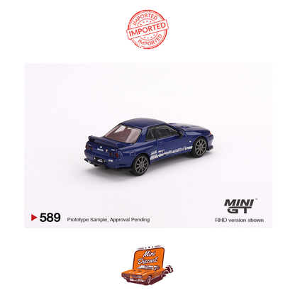 Mini GT #589 Nissan Skyline GT-R Top Secret (Metallic Blue)