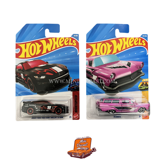 Hot Wheels Mainline (Set of 2) – 2020 Ford Mustang Shelby GT500 / 8 Crate