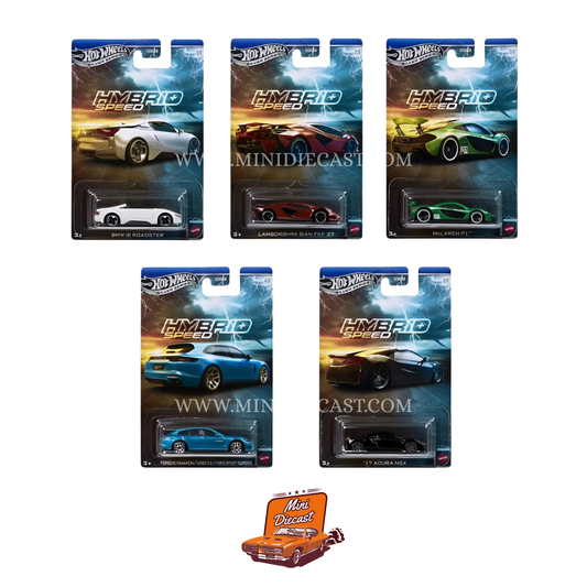 Hot Wheels Silver Series Hybrid Speed – Set of 5