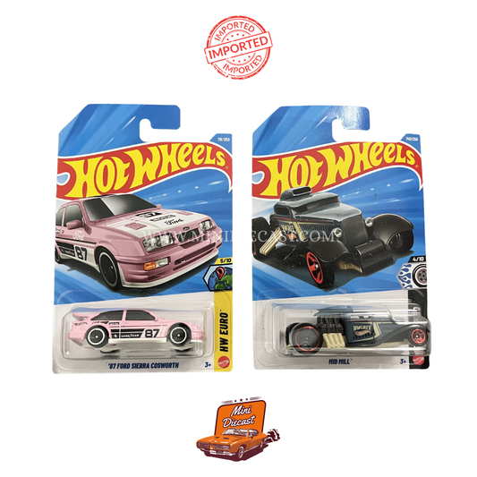 Hot Wheels Mainline (Set of 2) – '87 Ford Sierra Cosworth / Mod Mill (Imported)