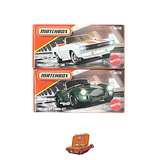 Matchbox (Set of 2) – 1969 Camaro SS 396 / 1965 Shelby Cobra 427
