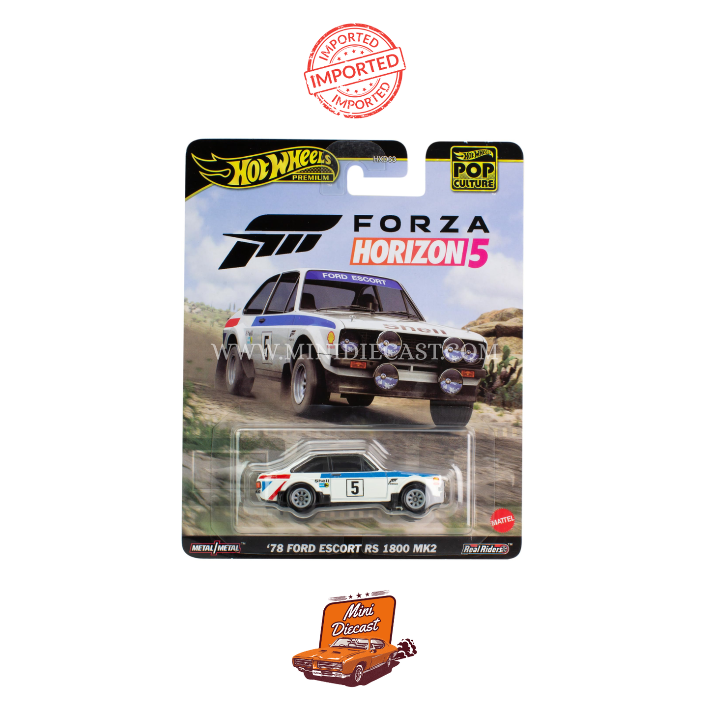 Hot Wheels Premium Pop Culture – Forza Horizon 5 ’78 Ford Escort RS 1800 MK2 (Imported)