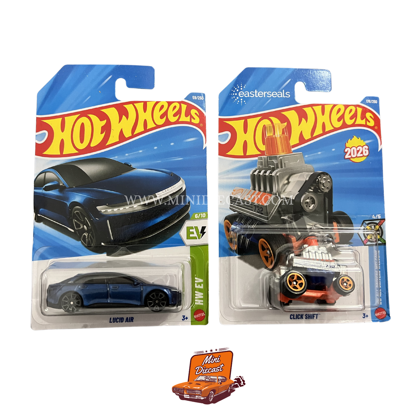 Hot Wheels Mainline (Set of 2) – Lucid Air / Click Shift