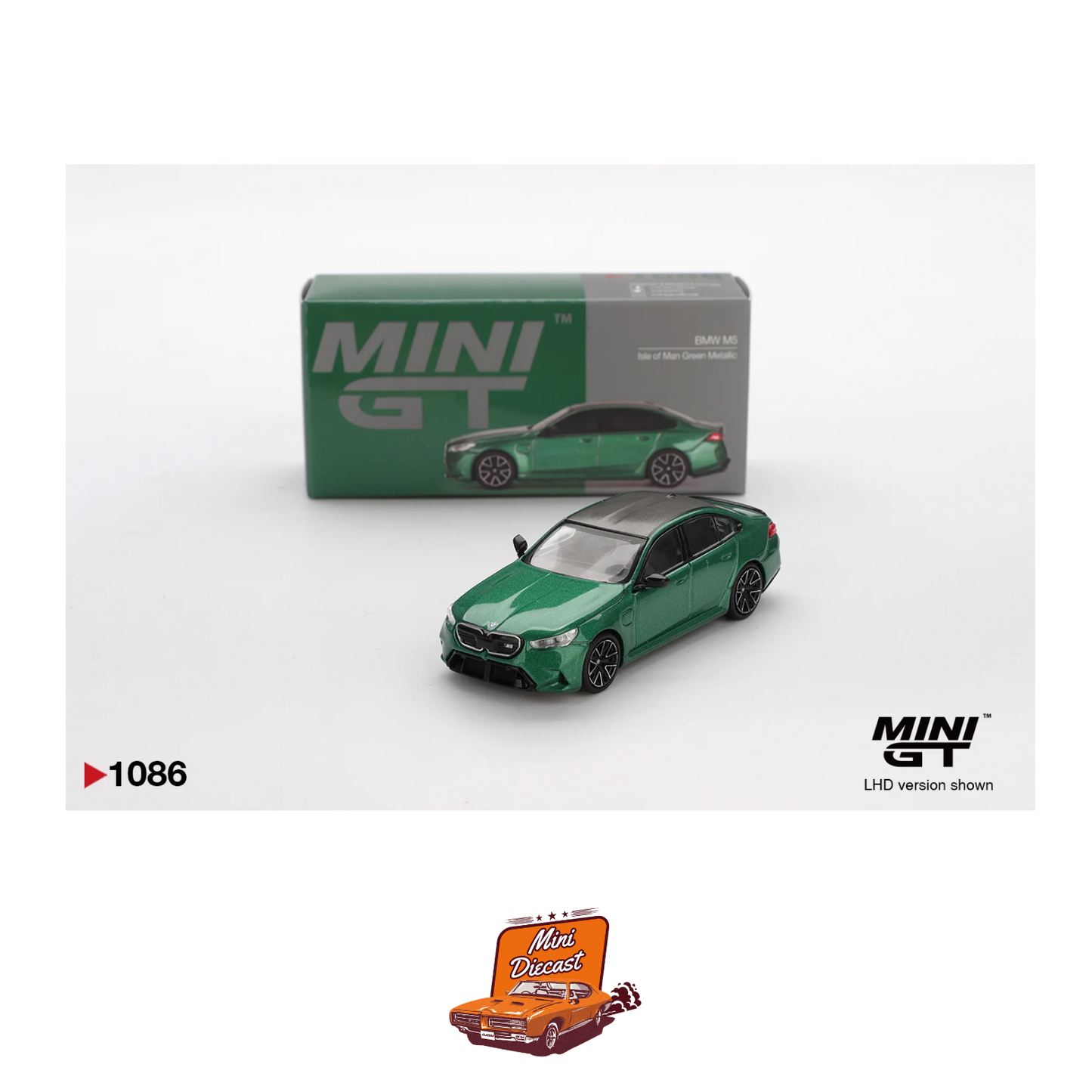Mini GT #1086 BMW M5 Isle of Man Green Metallic (Imported)
