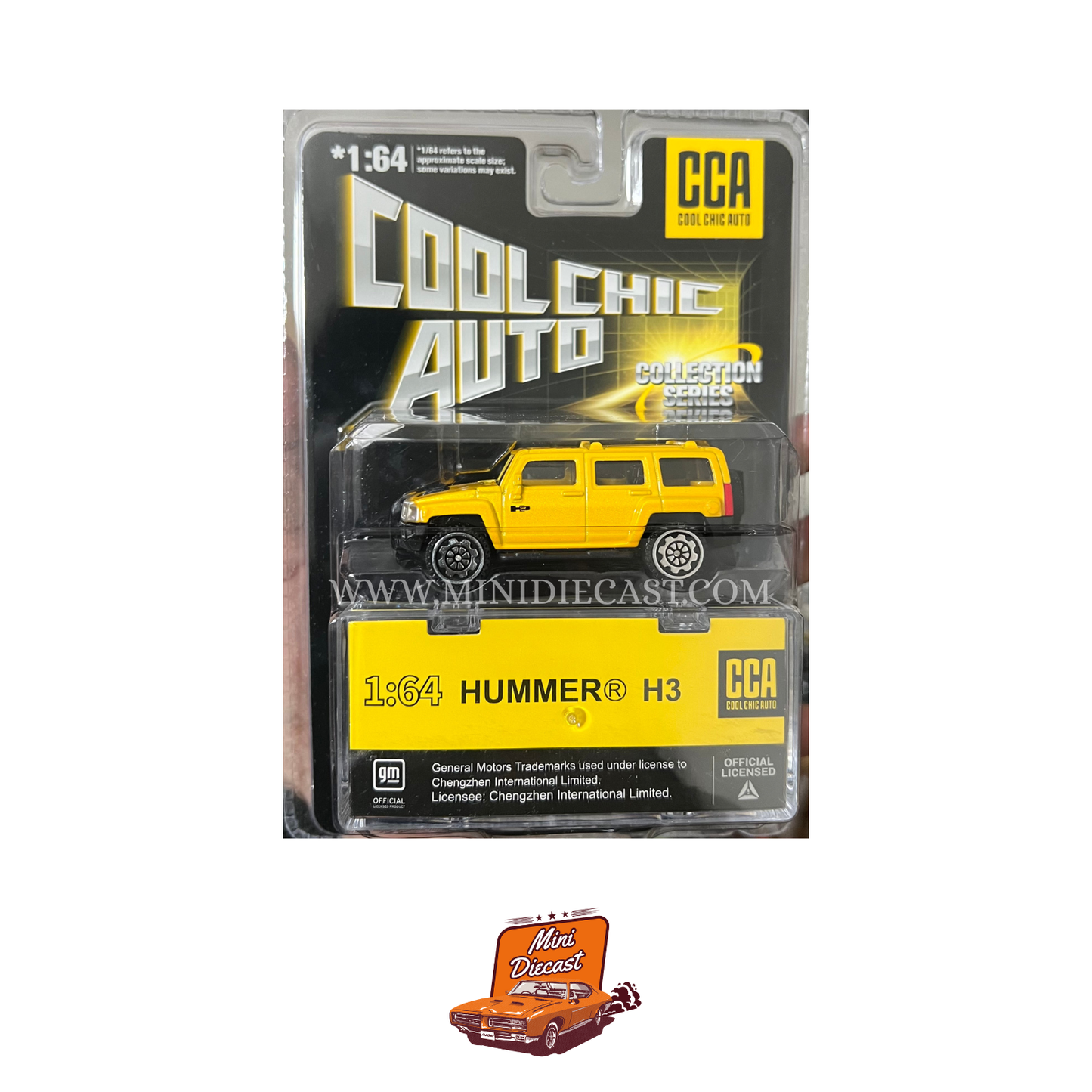 CCA Hummer H3 Yellow – Blister Pack (With Stackable Display Box)