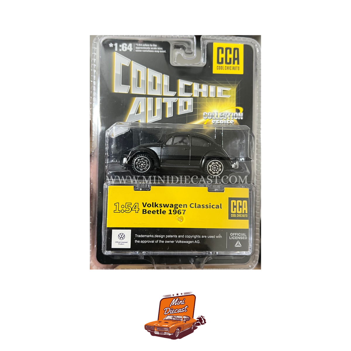 CCA Volkswagen Classical Beetle 1967 Black – Blister Pack (With Stackable Display Box)