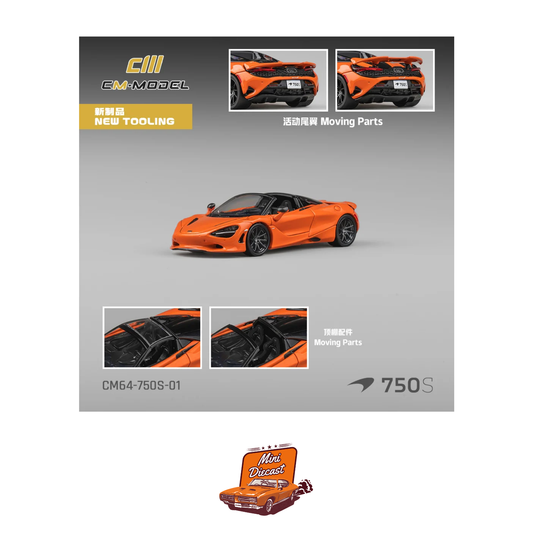 CM Model Mclaren 750S Spider Ember Orange (CM64-750S-01)