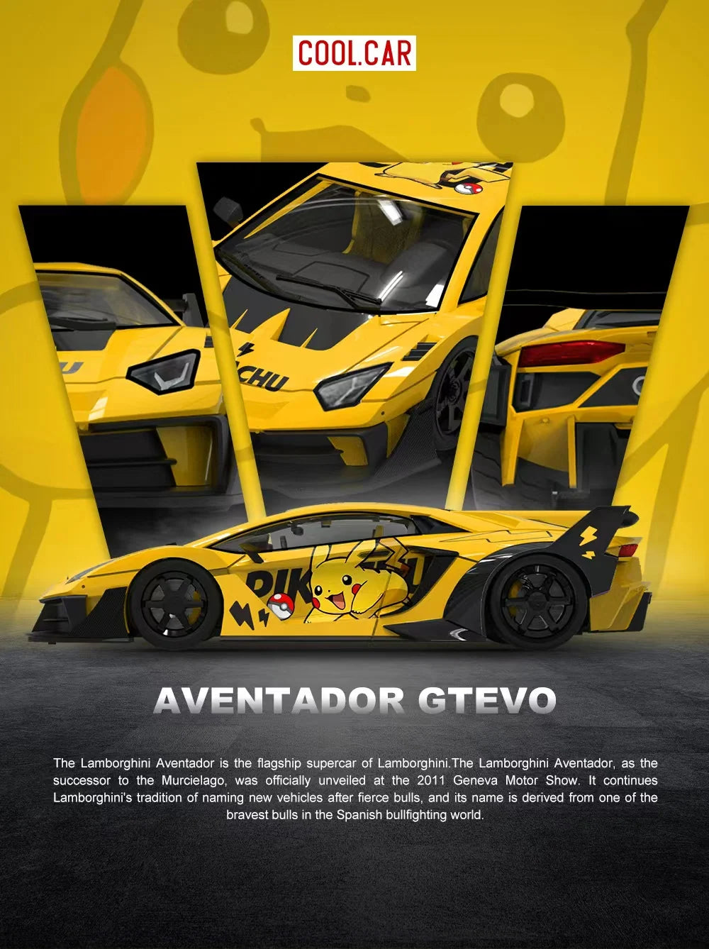 COOLCAR Lamborghini GTEVO Pikachu Livery (CC643833)