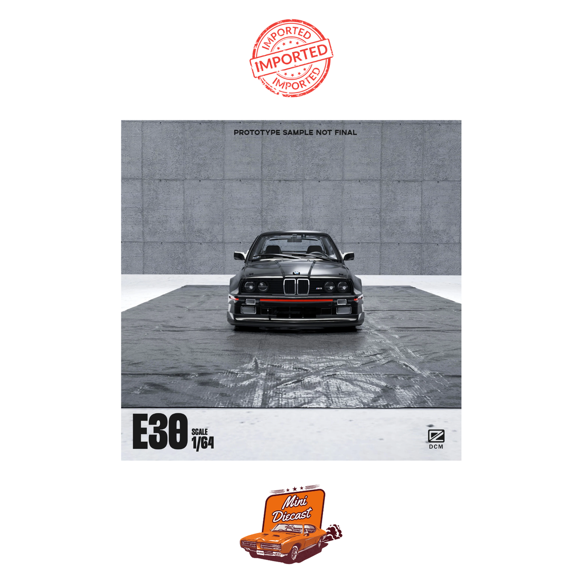 DCM BMW M3 (E30) Black 1:64 Scale