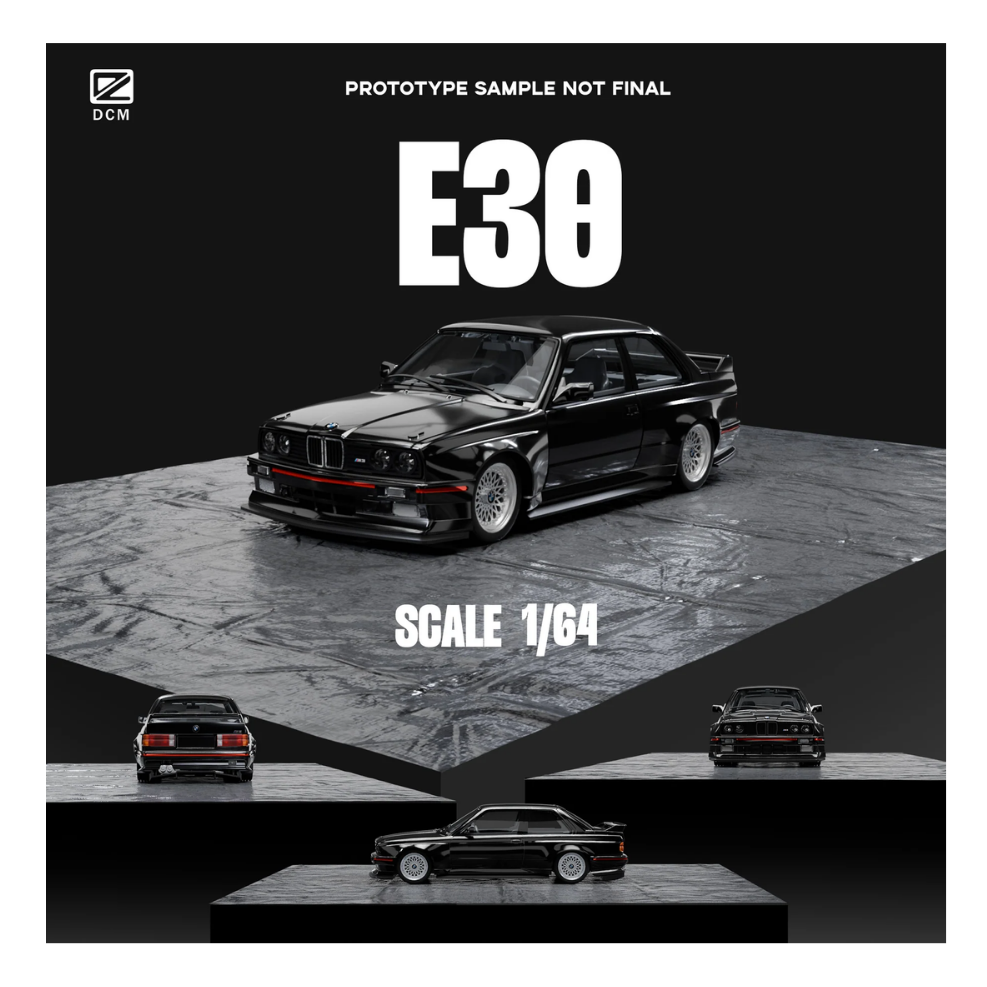 DCM BMW M3 (E30) Black 1:64 Scale