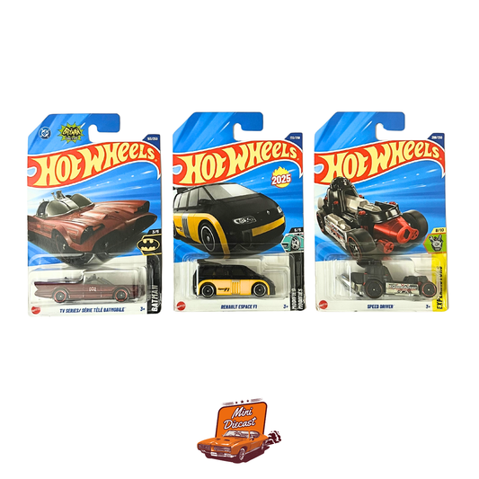 Hot Wheels Mainline (Set of 3) – Batman TV Series / Renault Espace F1 / Speed Driver