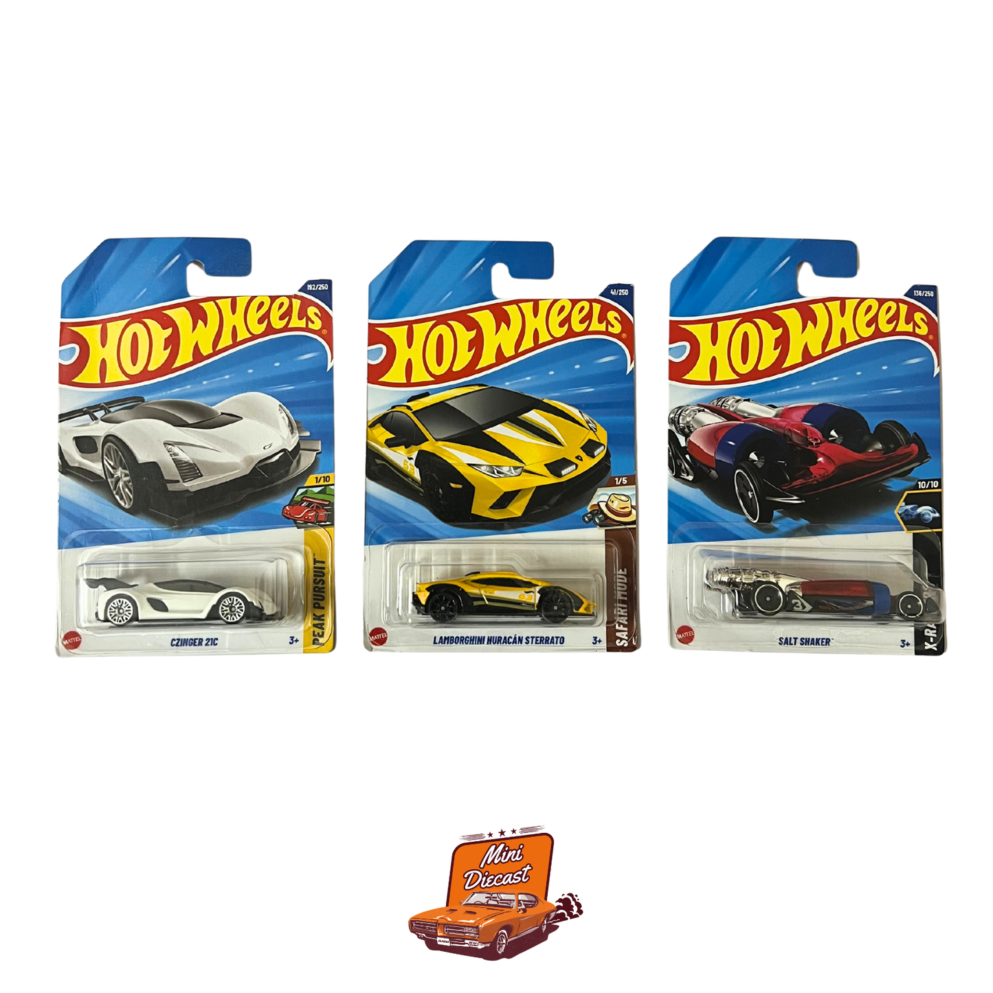Hot Wheels Mainline (Set of 3) – Czinger 21C / Lamborghini Huracán Sterrato / Salt Shaker