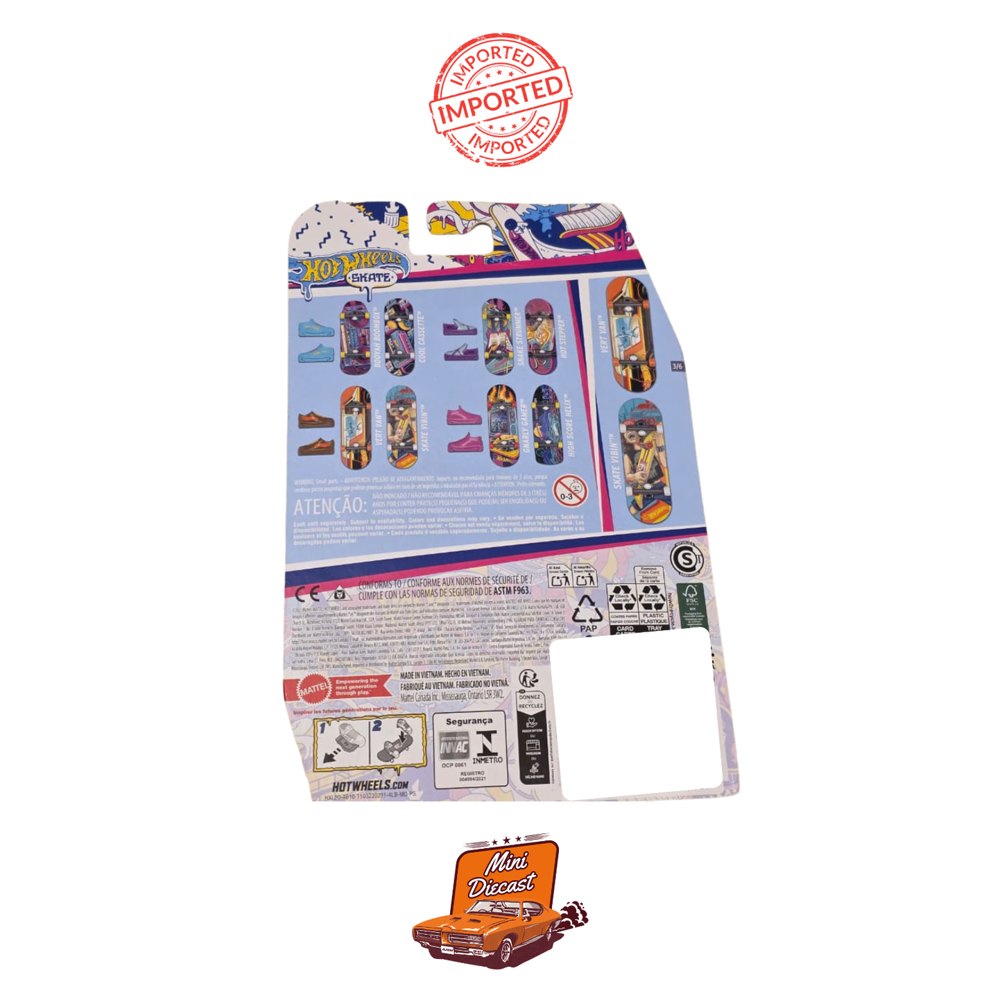 Hot Wheels Skate Vert Van + Skate Vibin Pack – Fingerboard 2-Pack Imported
