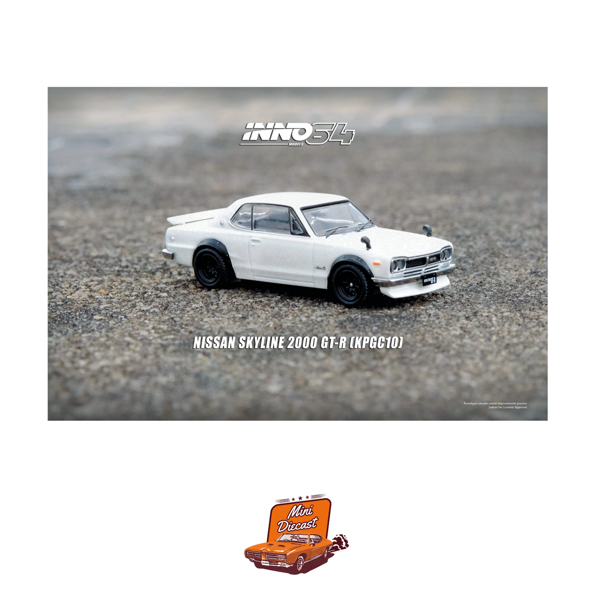 INNO64 Nissan Skyline 2000 GT-R (KPGC10) White IN64-KPGC10-WHI