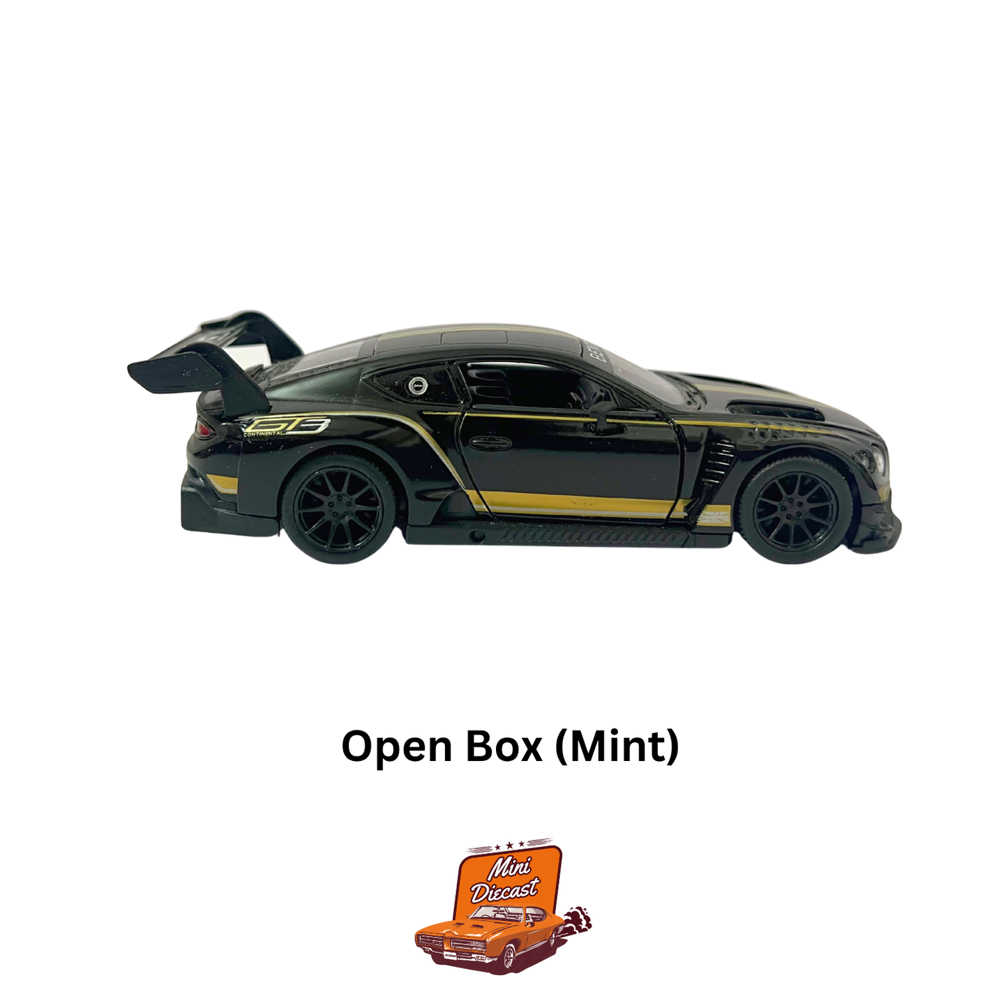 Kinsmart – Bentley Continental GT3 1:38 Scale (Black) (Mint / No Box)