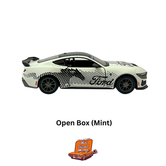 Kinsmart – 2024 Ford Mustang Dark Horse Livery Edition 1:38 Scale (White) (Mint / No Box)