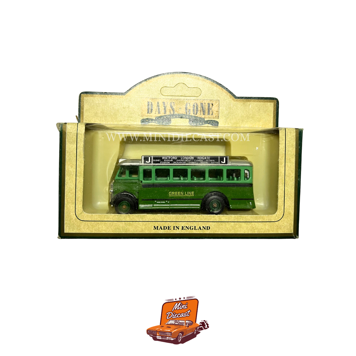 Lledo Days Gone Vintage Models 1932 AEC Regal Single Deck Bus Green Line Coach (17022)