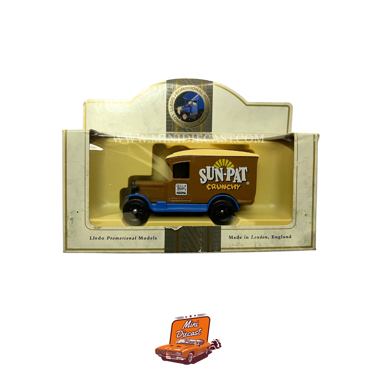 Lledo Days Gone Vintage Promotional Models 1934 Chevrolet VanSun Pat Crunchy Blue Brown Livery