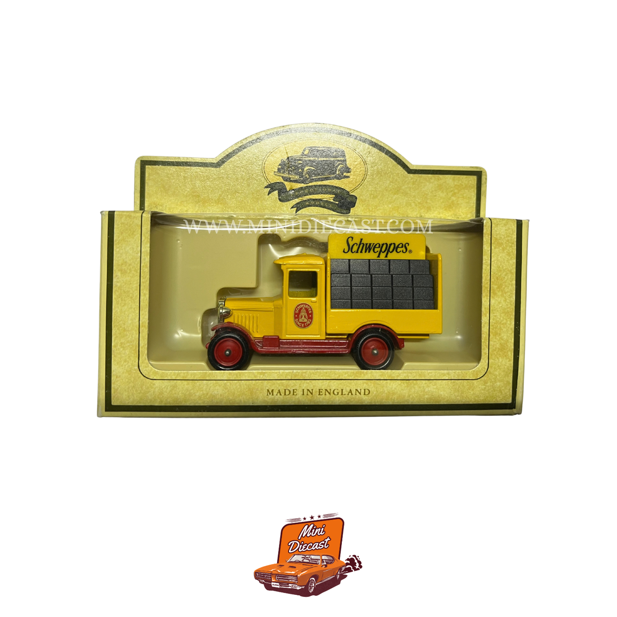 Lledo Days Gone Vintage Promotional Models 1934 Chevrolet Bottle Delivery Truck Schweppes Yellow Livery
