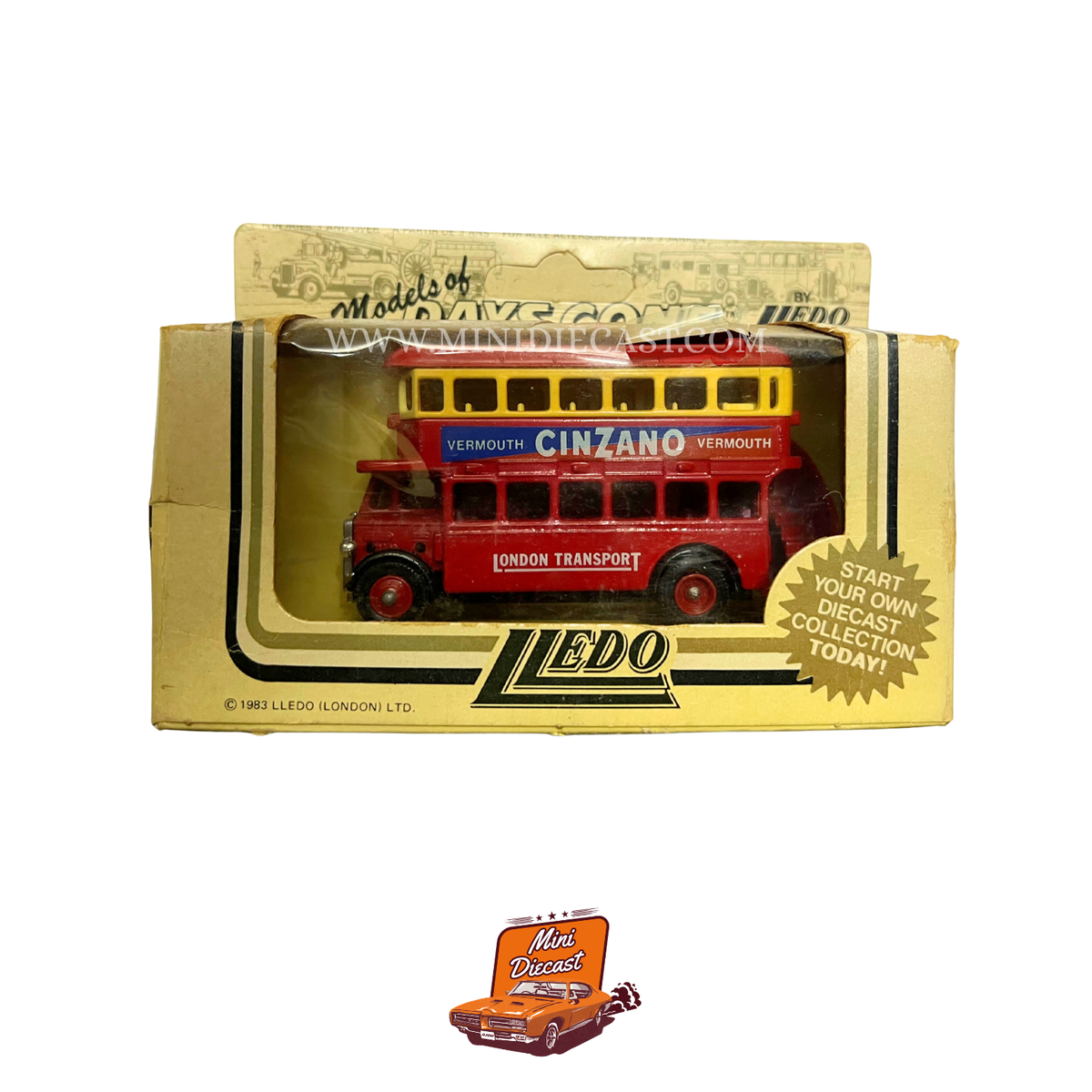 Lledo Days Gone 1932 AEC Regent Double Deck Bus Cinzano Advertising Livery DG15