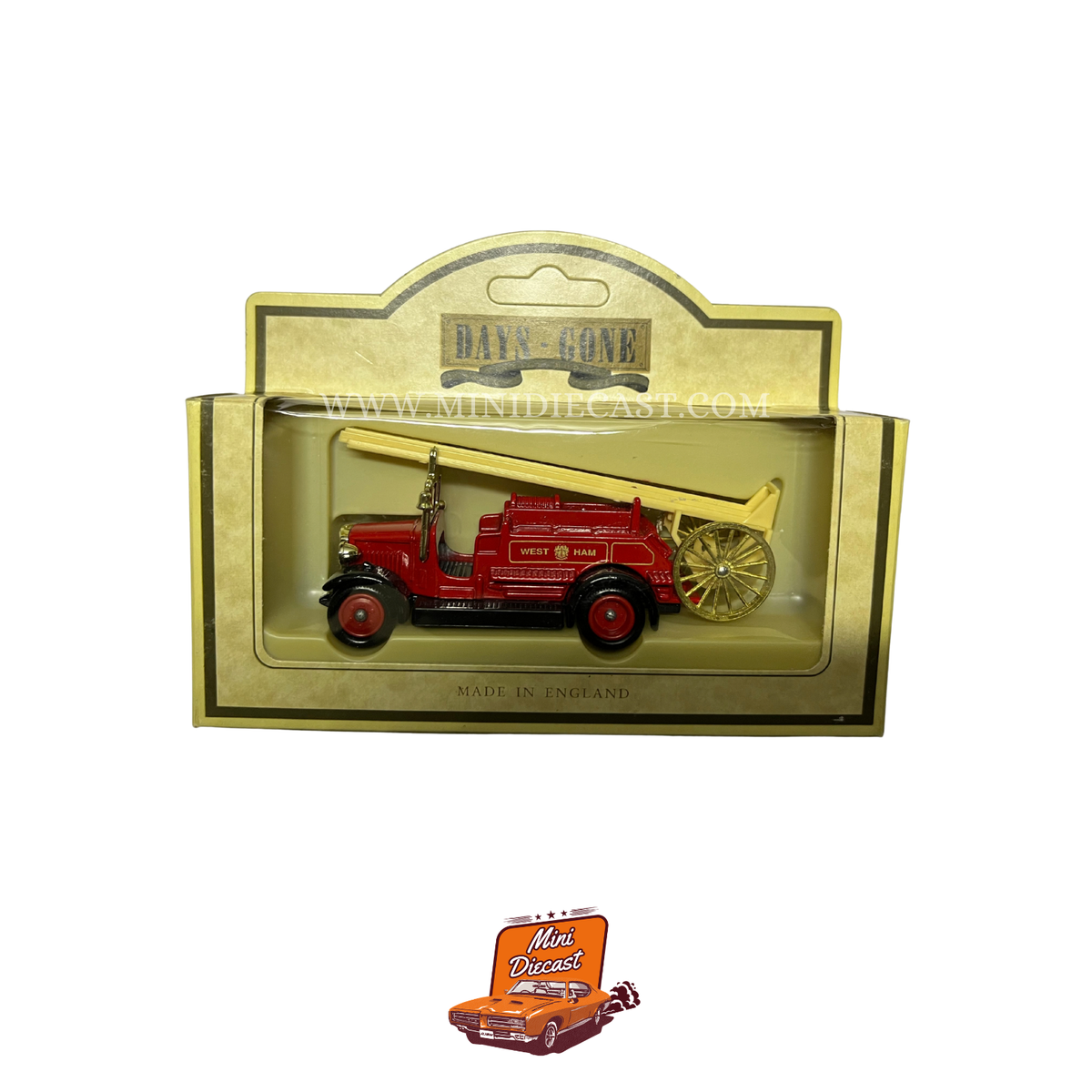 Lledo Days Gone Vintage Models 1934 Dennis Fire Engine West Ham Fire Brigade (12616)