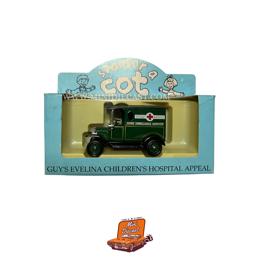 Lledo Days Gone Vintage Models 1920 Ford Model T die-cast Van Sponsor a Cot – vintage Lledo Days Gone diecast model, SKU LDGB6-19; box condition Good