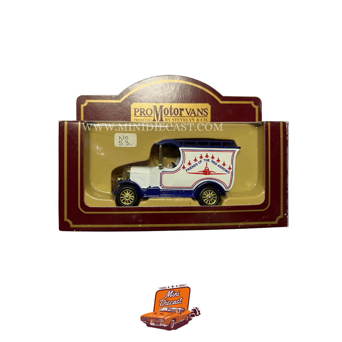 Lledo Days Gone Vintage Models PV 50 Bull Nose Morris Friends of the red arrows – vintage Lledo Days Gone diecast model, SKU LDGB6-49; box condition Good