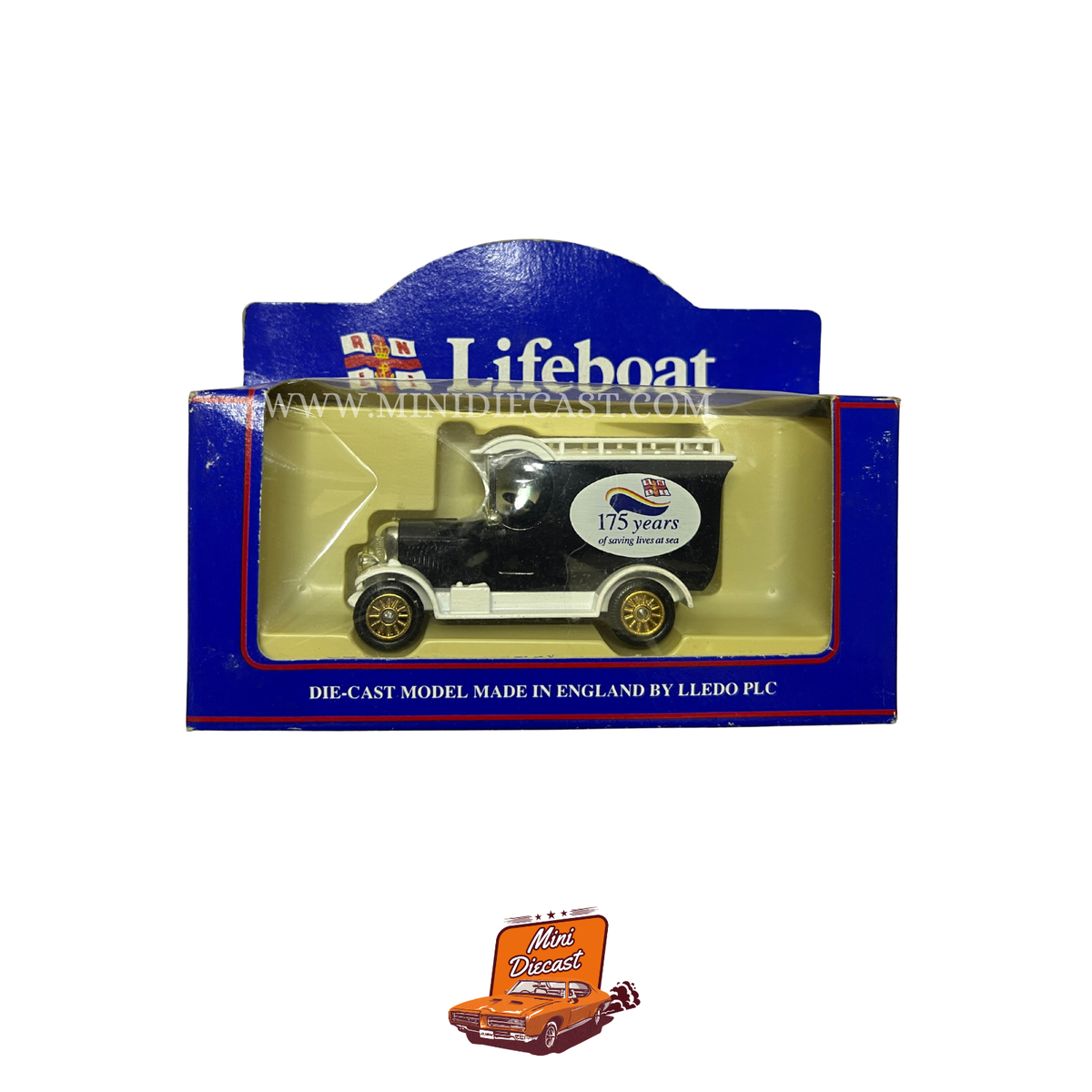 Lledo Days Gone Vintage Models 1926 Bull Nose Morris Delivery Van RNLI lifeboats 175 years of saving lives at sea – vintage Lledo Days Gone diecast model, SKU LDGB6-52; box condition Mild Creasing