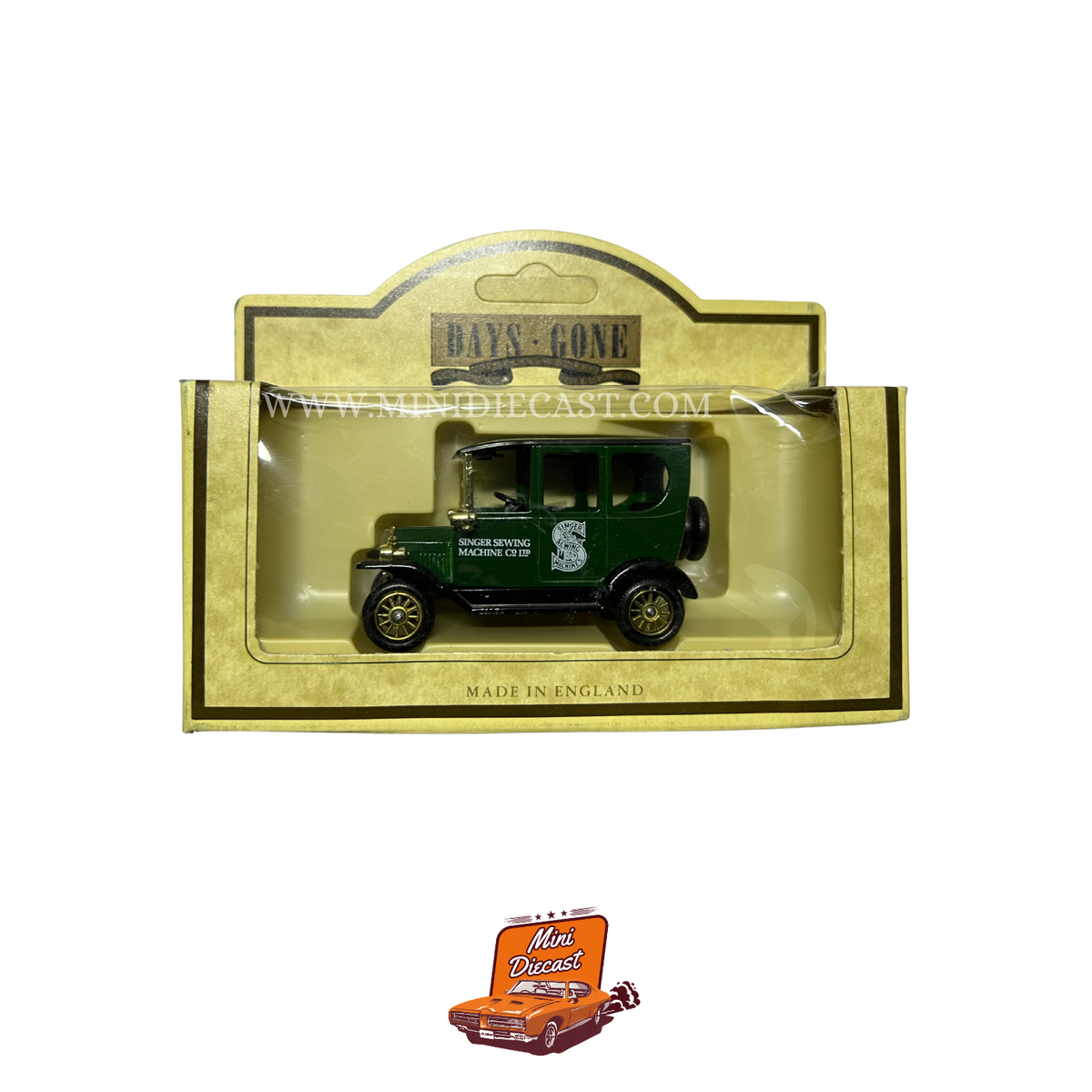 Lledo Days Gone Vintage Models 1920 Model 'T' Car Singer (33001) – vintage Lledo Days Gone diecast model, SKU LDGB6-63; box condition Blister Damage