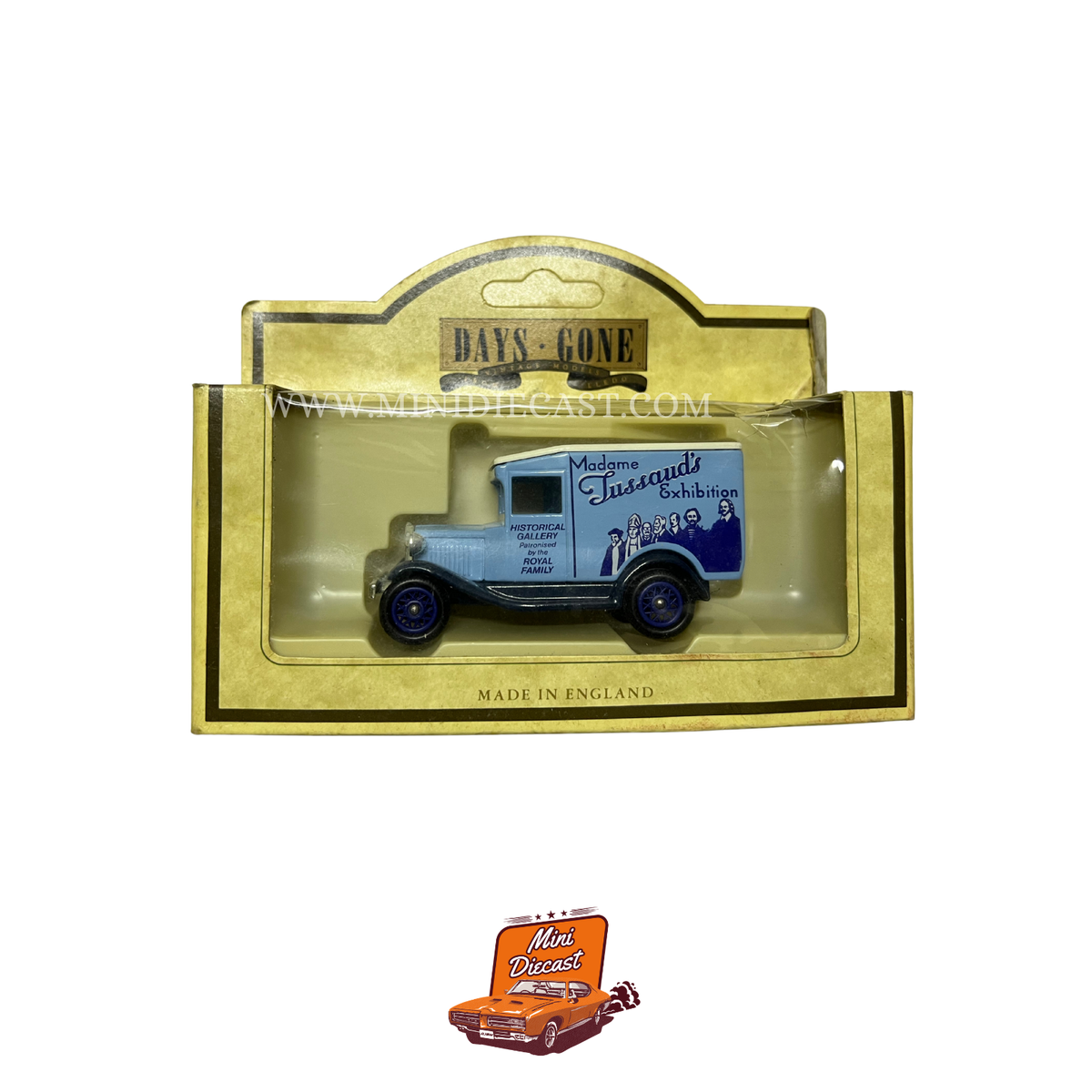 Lledo Days Gone Vintage Models 1934 Model 'A' Ford Van Madame Tussauds (13040) – vintage Lledo Days Gone diecast model, SKU LDGB6-65; box condition Blister Damage