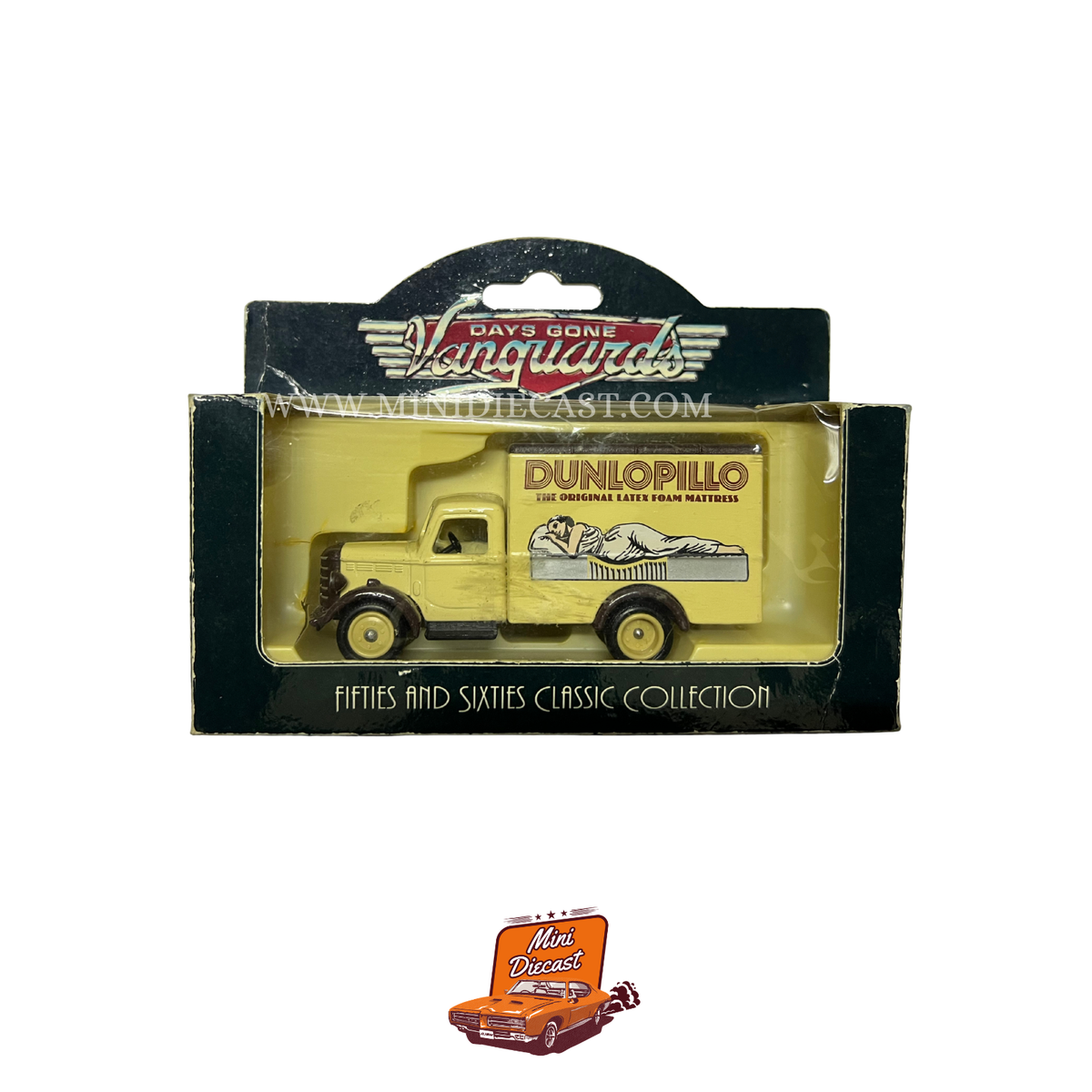 Lledo Days Gone Vintage Models 1950 Bedford 30 CWT Dunlopillo (59002) – vintage Lledo Days Gone diecast model, SKU LDGB6-76; box condition Blister Damage
