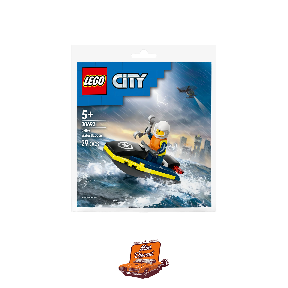 LEGO City Police Water Scooter – 29 Pieces